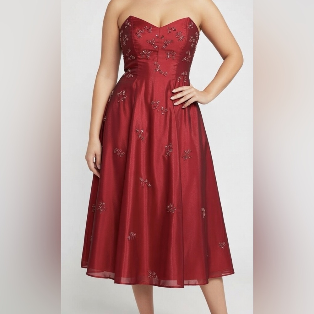 Formal burgundy wine dress sz 9/10